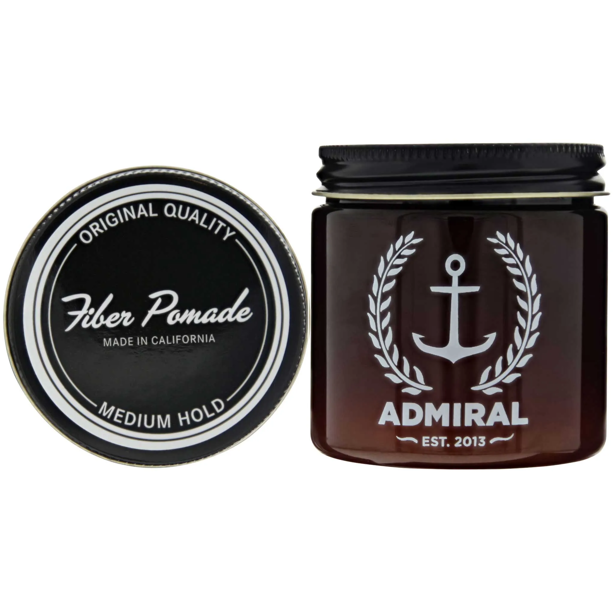 Admiral Fiber Pomade (Medium Hold/Medium Shine) 4oz - Paraben Free - All Hair Types