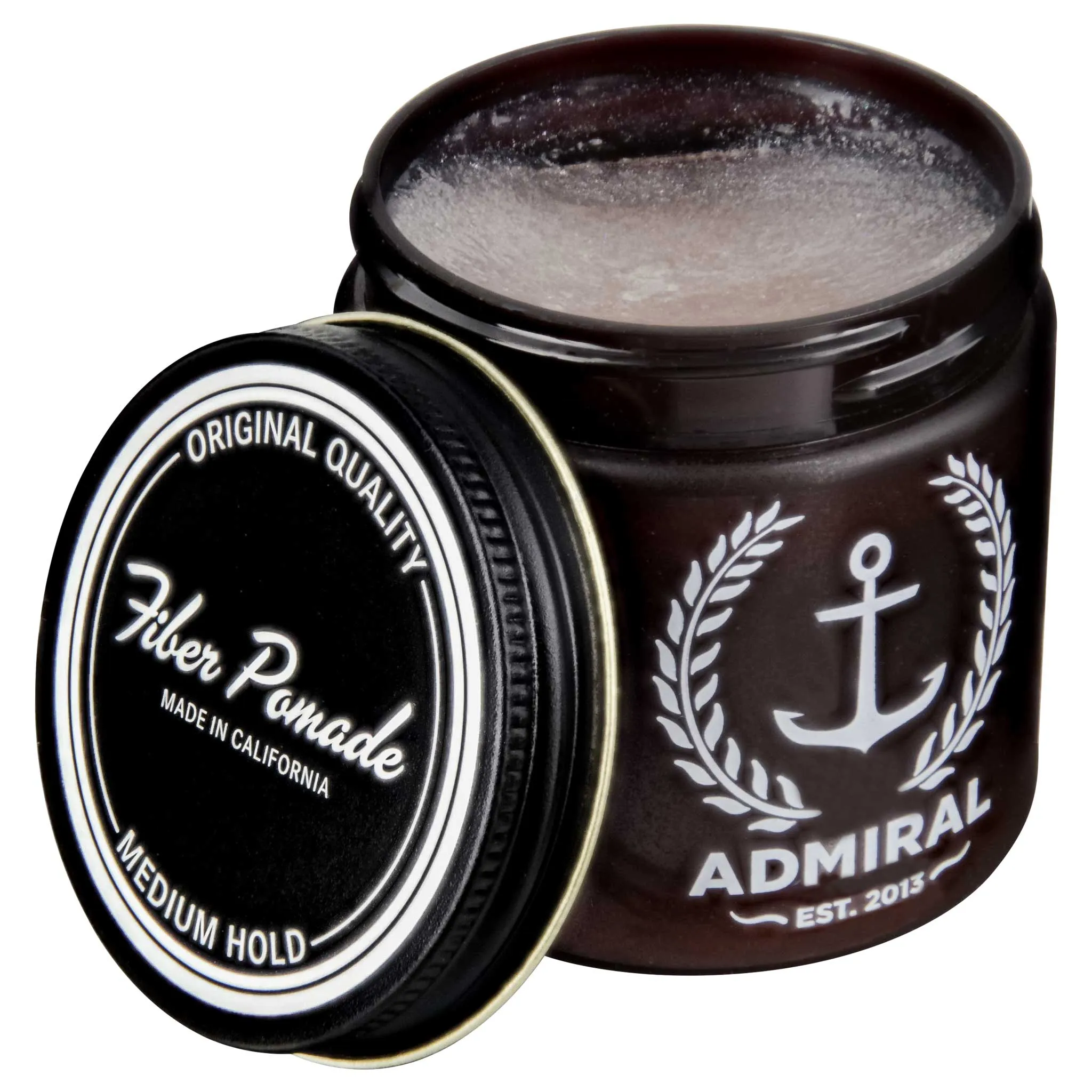 Admiral Fiber Pomade (Medium Hold/Medium Shine) 4oz - Paraben Free - All Hair Types