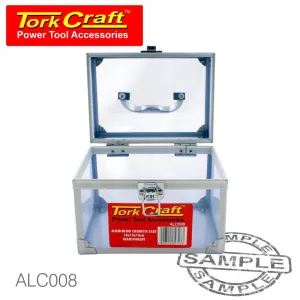 ALUMINIUM COSMETIC CASE 18 X 13 X 13 TRANSPARENT EMPTY INSIDE