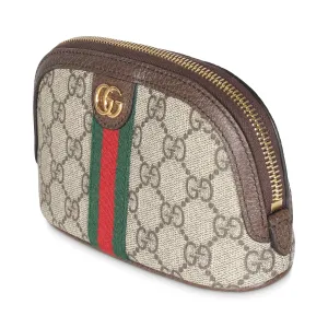 Beige GG Supreme Medium Ophidia Cosmetic Case