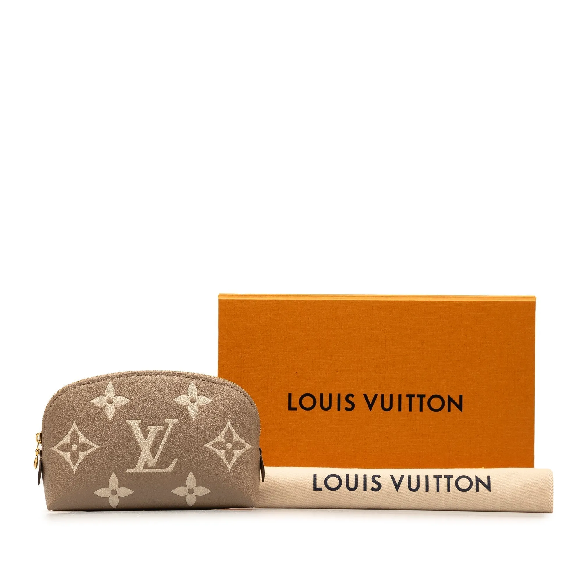Brown Louis Vuitton Monogram Empreinte Giant Bicolor Cosmetic Pouch