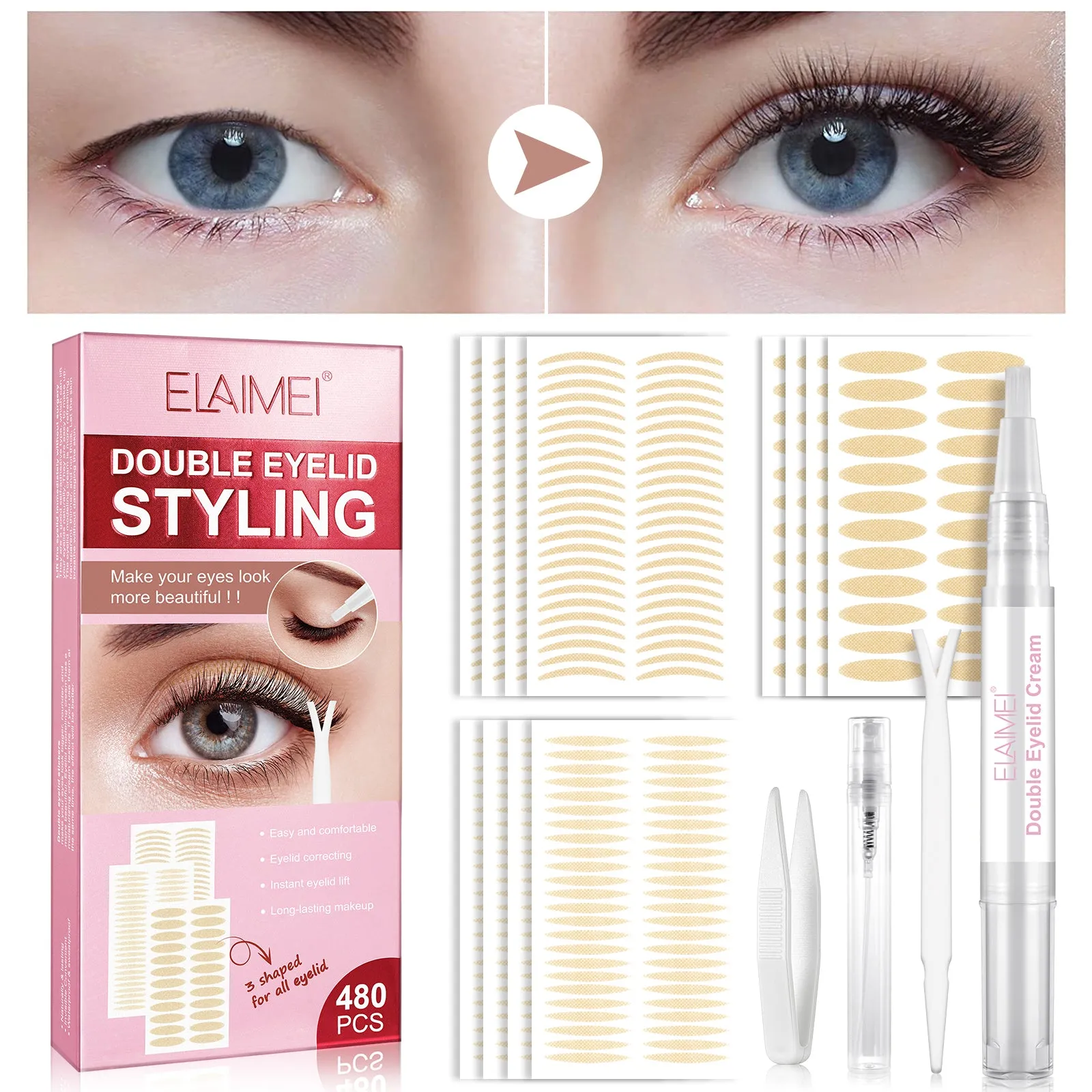 Elaimei Double eyelid styling 480 Pcs