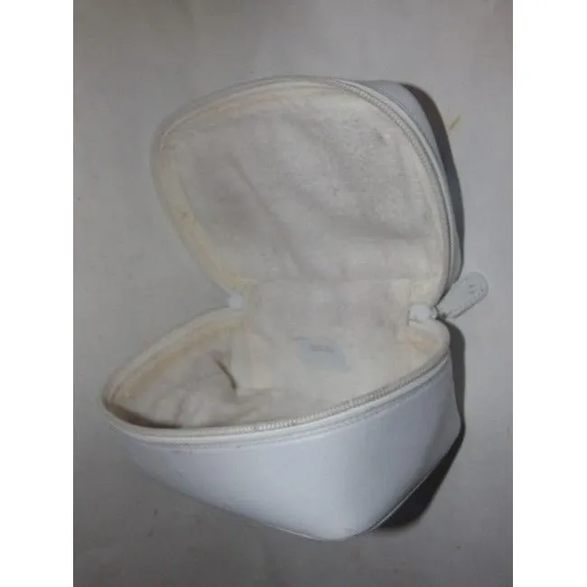 Gucci Vintage White Leather Zip Top Satchel
